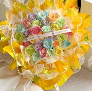 Bom preço. Papel de Embrulho Floral Impermeável de Vidro Cristal Colorido Candy para Festas 57*57cm on-line