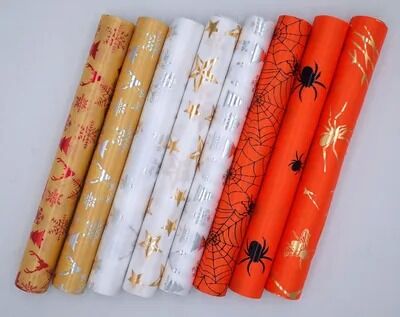 Bom preço. Papel de Presente com Contorno Dourado Estilo Novo on-line