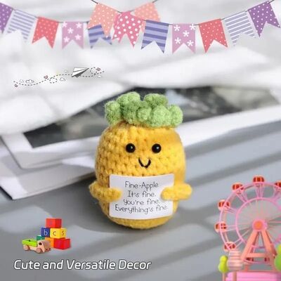 Bom preço. Adorável Ornamento de Energia Positiva Crochet feito à mão Fantasma de abacaxi para decorações de festas on-line