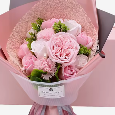 Bom preço. Sabão Flores Dia da Mãe Dia dos Namorados Regalos Bouquet Roupa feita à mão Rosa Sabão Flores Secas Caixa de presente on-line