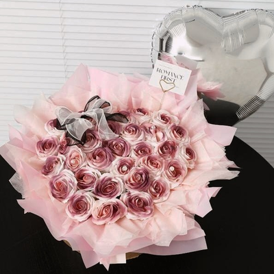 Bom preço. Bouquet de rosa de sabão artificial feito à mão, Bouquet de rosa romântico perfumado para o Dia dos Namorados, Dia das Mães e decoração de casamento on-line
