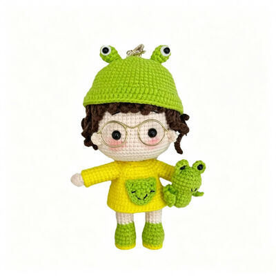 Bom preço. Personalizar Mini boneca de crochê feita à mão lindo presente de bebê recheado brinquedo de crochê Keychain boneca de bebê para meninas e meninos on-line