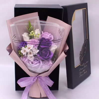 Bom preço. Rosa Sabão Bouquet Flor presente Dia da Mãe Bouquet Flor Caixa de presente Novos Produtos Flores únicas presente on-line