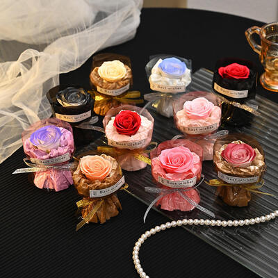 Bom preço. Mini sabonete artesanal de rosas, buquê de flores secas, modelo de presente hbl006, espuma de lã, sabonete de linho, flor para casamento, dia dos namorados, decoração corporativa de férias on-line