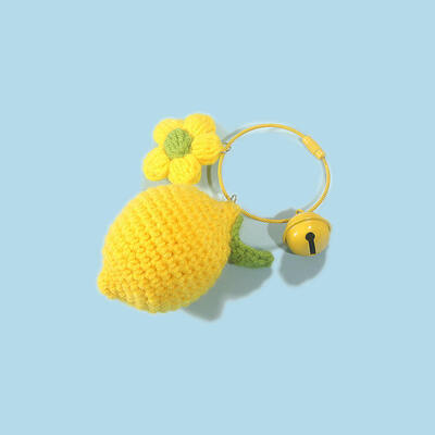 Bom preço. Carinhosos Mini Keychain de Estilo Limão Madeira de Algodão Madeira de Ferro Keychain Manual Acessório de Saco de Moda on-line
