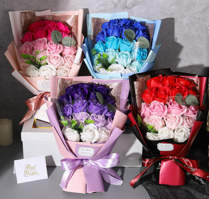 Bom preço. Prémio de Dia dos Namorados Qualidade garantida Bouquet de sabão rosa único Boxe de presente de flores on-line