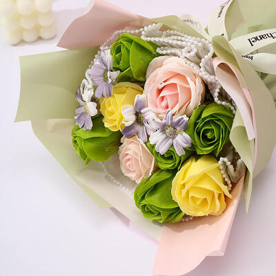 Bom preço. Mini Sabão Eco-Friendly de Alta Qualidade Rose Bouquet Flor de Sabão Artificial de Forma Redonda Para Aniversário de Casamento Aniversário de Férias Casa Decoração de Parede Por Venda on-line