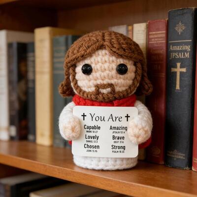 Bom preço. Jesus de crochê de apoio emocional boneca-um presente para amigos, familiares e colegas on-line