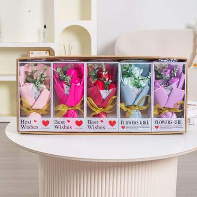 Bom preço. Buquê de sabonete para o dia das mães, marca em inglês, temporada de formatura, presente criativo, amante do professor, simulação de rosa, sabonete de flores on-line