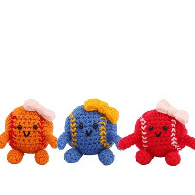 Bom preço. Atacado Venda Quente Esportes Beisebol Crochet Amigurumi Manual bonecas para decoração Ornamentos Presentes de Festas on-line