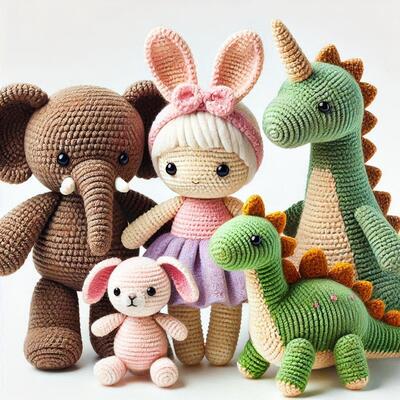 Bom preço. Atacado OEM fofo personalizado feito à mão boneca de pelúcia brinquedo de crochê presente para bebê on-line