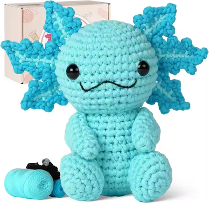 Bom preço. Brinquedo de crochê de fios macios ecológico para crianças Brinquedo de artesanato criativo Brinquedos essenciais de costura para iniciantes on-line