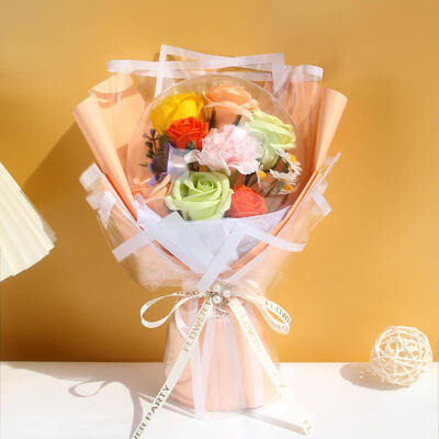 Bom preço. Sabão suave moderno feito à mão Bouquet de rosa tamanho padrão presente festivo para aniversário casamento decoração de férias de verão on-line