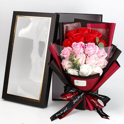 Bom preço. Caixa de presente de flor de sabão de 18 rosas Presente floral personalizado para presente de vários festivais de Natal e namorados on-line