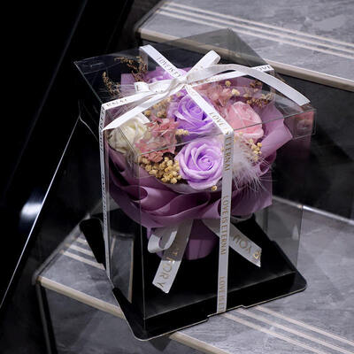Bom preço. Modern Handmade Soap Rose Bouquet Square Gift Box Eco Reusable Multi-Holiday Handcrafted Festival Gift on-line