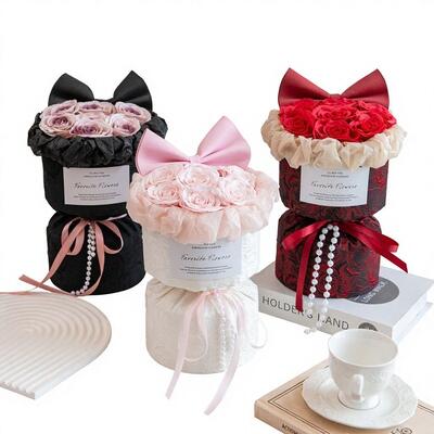 Bom preço. Cartoon Bow Soap Bouquet Exquisita Simulação Rosa Eterna Flor Arte Moderna Regalo de Aniversário Meninas Tanabata Dia dos Namorados China on-line