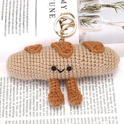 Bom preço. Fluffy Cloud Knit Charm Doll Soft Yarn Handmade Contemporary Sewing & Weaving Toy com Mini Bag Key Decoration Crochet on-line