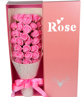 Bom preço. Fábrica de presentes do Dia dos Namorados Outlet 33 Rosa multicolor Sabão Bouquet de flores para presentes Flor artificial Decoração de casa on-line