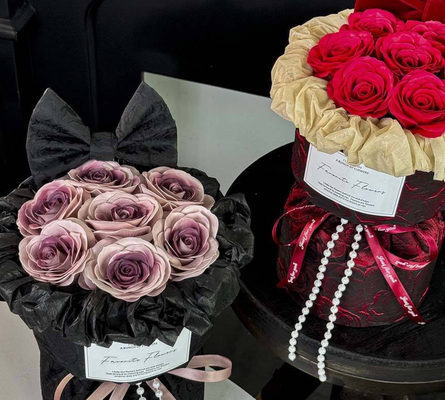 Bom preço. Dia das Mães Rosa Sabão Flores Bouquet presente em caixa Rosa Sabão Vermelho para o Dia dos Namorados presente on-line