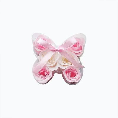 Bom preço. Perfume personalizado borboleta em forma de rosa flor sabão de banho frutas ingrediente casamento valentino romântico presente sabão on-line