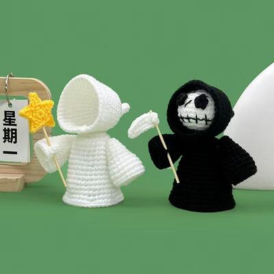 Bom preço. Boneca fantasma assustadora de malha feita à mão, técnica de tecido, halloween, arte decoração de casa, ideia de presente, atacado da fábrica on-line