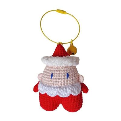 Bom preço. Novas bonecas de Natal Tricotadas Madeira Tricotada Mini Santa Claus Keychains Ornamentações bonecas de crochê personalizadas brinquedos de crochê on-line