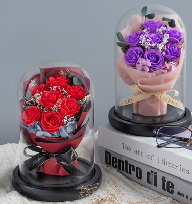 Bom preço. Festa dos Namorados Dia da Mãe Sabão Flores Rosas Presentes Galaxia Flores Artificiais Presente Sabão Flores Bouquet em Globo de Vidro on-line
