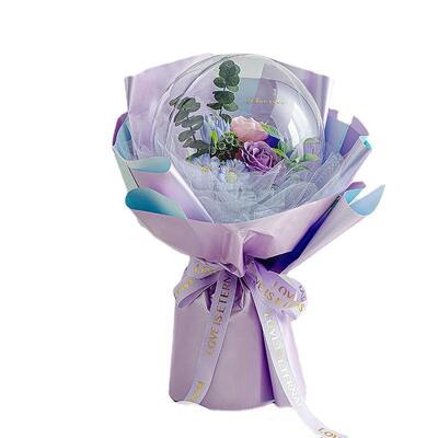 Bom preço. Flor de sabão de rosa artificial Bobo Bouquet Bouquet de cores personalizadas Bouquet de presente de aniversário Dia das Mães on-line