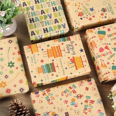 Bom preço. O papel de embrulho do papel de embalagem cobre 85gsm para o papel de embrulho da festa de anos on-line