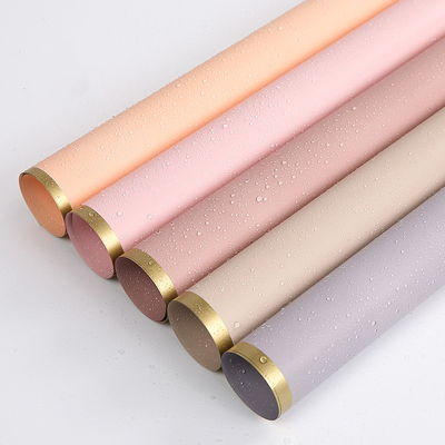 Bom preço. Matt Florist Wrapping Paper envoltório do ramalhete de 50 mícrons cobre com beira dourada on-line