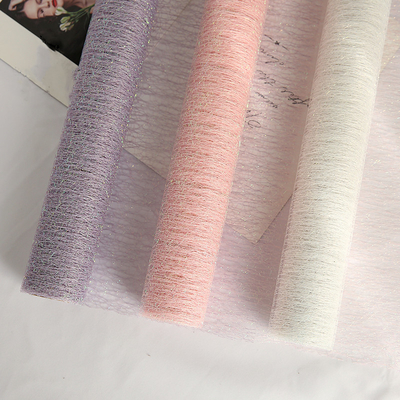 Bom preço. Florista Wrapping Paper Rainbow Mesh Roll Weather Resistant do poliéster 50cmx5yards on-line