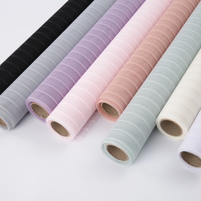 Bom preço. Listra Deco Mesh Roll 70-80gsm de Wrapping Packing Polyester do florista on-line