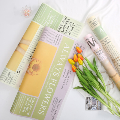 Bom preço. Envolvimento impermeável impresso 80gsm de papel da flor de Wrapping Paper 58cmx58cm do florista on-line