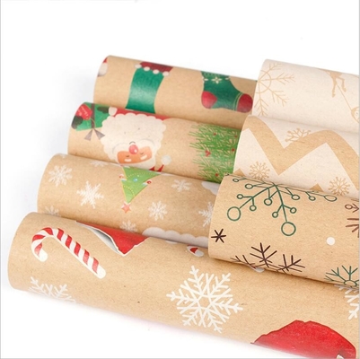 Bom preço. o papel do papel de embrulho do estilo do Natal 80gsm cobre 50cm*70cm muitos projetos novos on-line