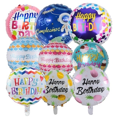 Bom preço. O ar redondo da letra do feliz aniversario encheu balões da folha balões de Mylar de 18 polegadas on-line